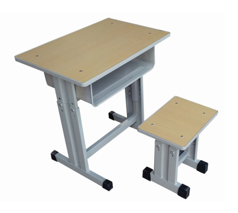 铁壳包边升降课桌凳